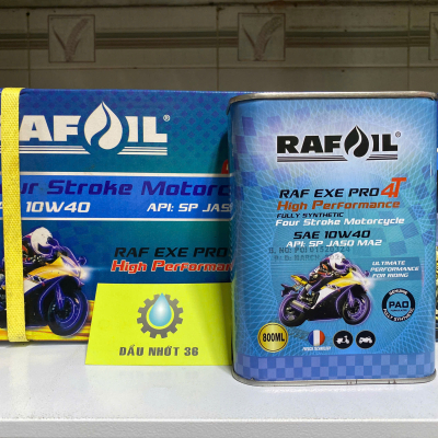Nhớt UAE CHÍNH HÃNG RAFOIL PRO 4T HIGH PERFORMANCE FULLY SYNTHETIC  SAE 10W40;  API SP- Made In U.A.E