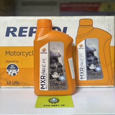 Nhớt Repsol MXR Matic PT 10W40 API SN JASO MB 0,8L
