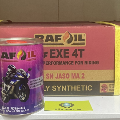 Nhớt chính hãng RAFOIL 10w40  lon tròn – Made In UAE - Nhớt Dùng Cho Xe Số, Côn Tay